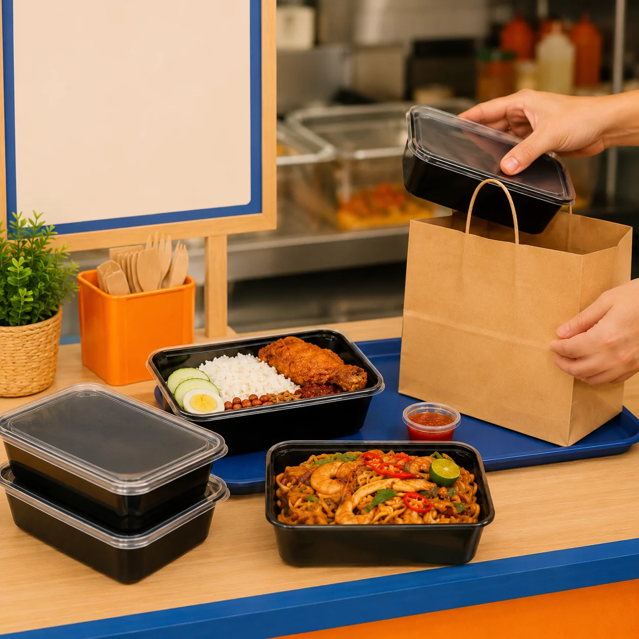 F&B kitchen packaging preparation