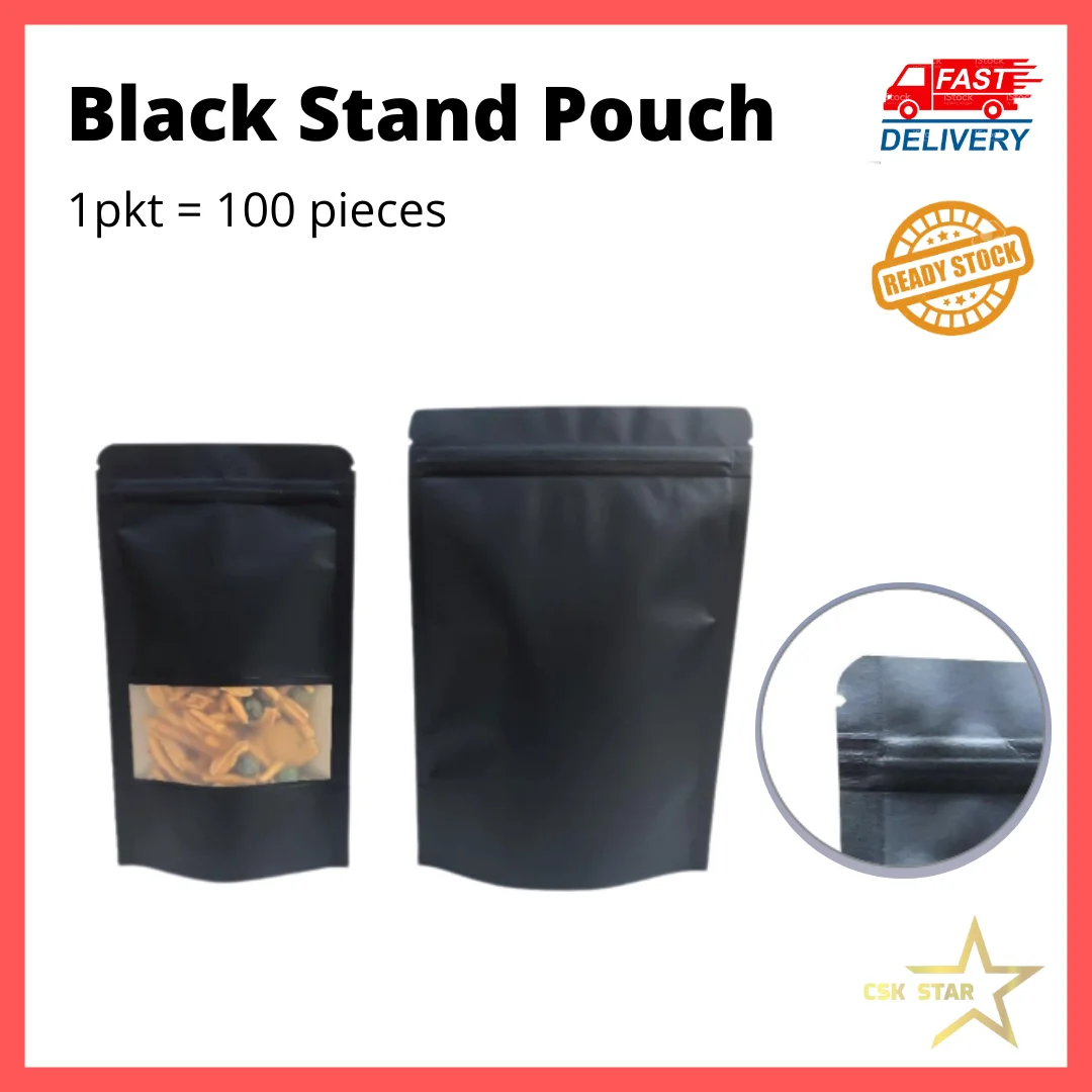 Black Stand-Up Pouch